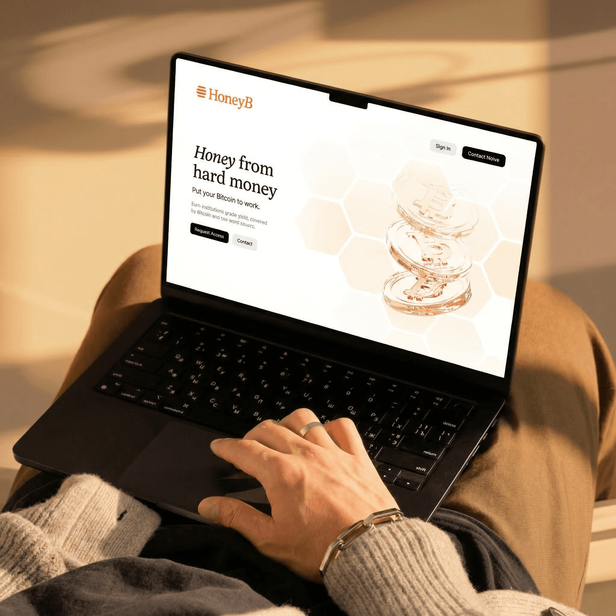 Homepage on Laptop